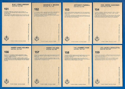 1983 (1985) CARTOPHILIUM HOCKEY HALL OF FAME HOF CARD 1-240 & PROMO SEE LIST - Picture 318 of 488