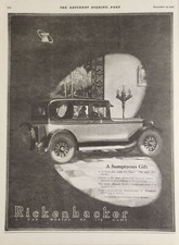 1925 Print Ad Rickenbacker "8" Brougham 4-Door Cars Made in Detroit,Michigan