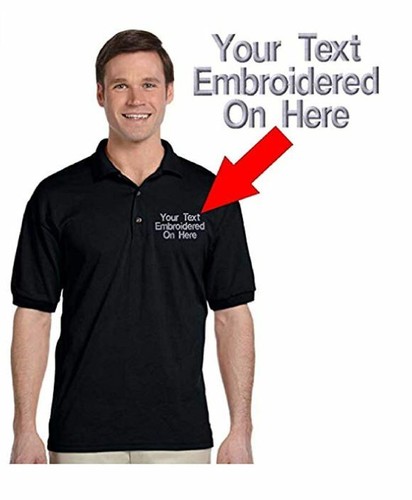 Custom Polo Tshirt button up Embroidered Fit Shirt 2 sides Personalized Thread - 第 1/7 張圖片