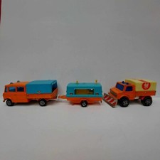 Vintage Majorette Mercedes Trax Publics w. Compressor + Unimog France 1970's use