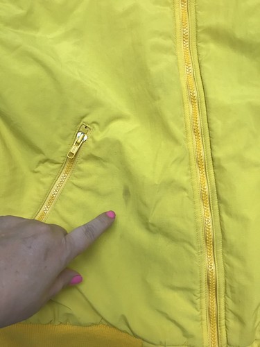 Vtg. L.L. Bean Fleece Lined Yellow Warm Up Jacket Mens USA Made Grunge Utility - Picture 5 of 10