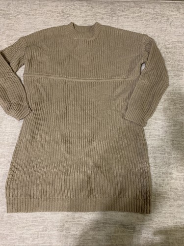 asos beige oversize tunic sweater sz. 2 