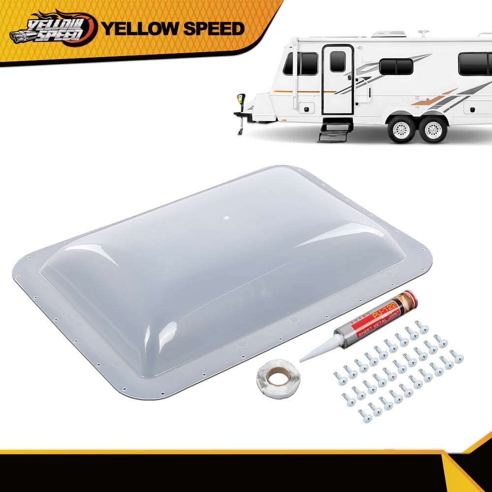 RV Skylight Cover Exterior 17.8" X 25.8" White Camper Skylight Plastic