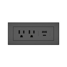 Legrand Wiremold RDZCBK radiant Furniture Power Center with USB, Recessed Pow...