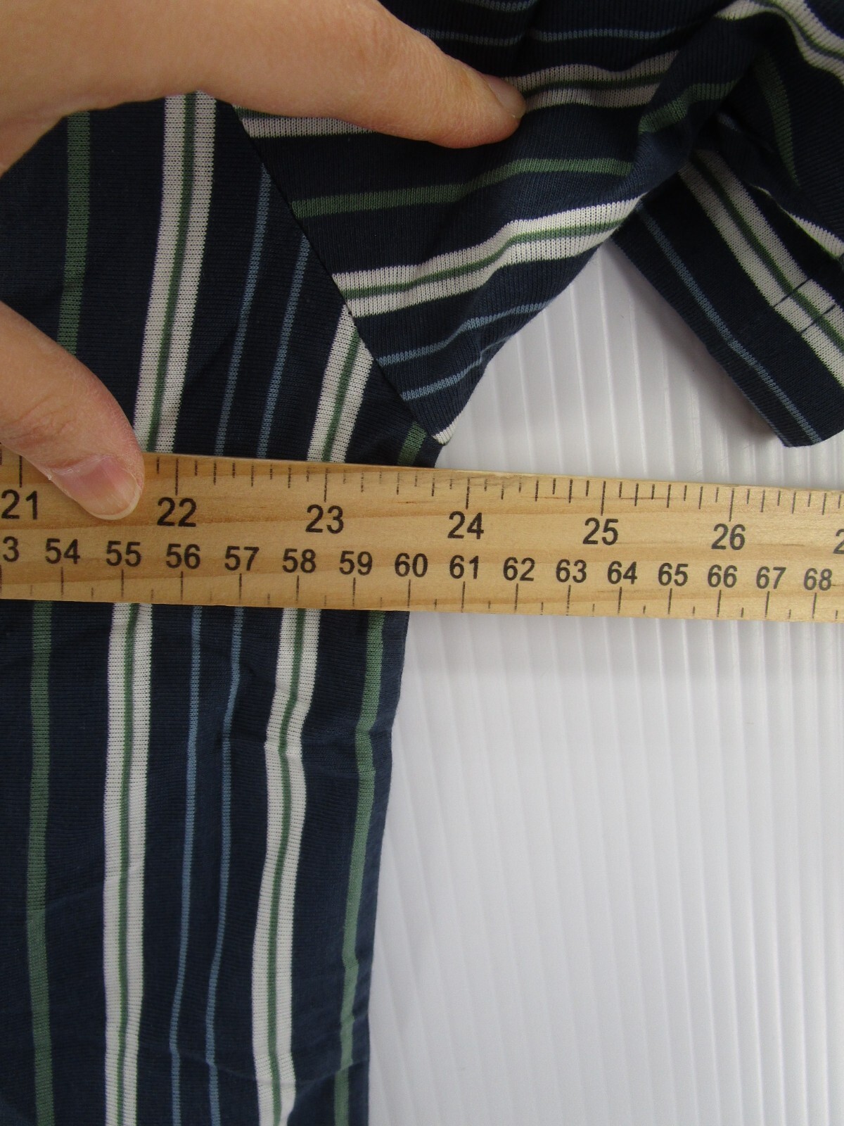 FILA Polo Shirt VINTAGE Savile Row Uomo XL Blu Bianco Pullover Golf Righe Preppy NUOVA