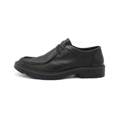 Igi&Co Men's Leather Black Derby Engineer Casual Shoes Made in Italy Igico