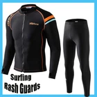 Men Rash Guards Beach Long Sleeve Top Pants Surf Snorkel Swim Top Shirt Trousers