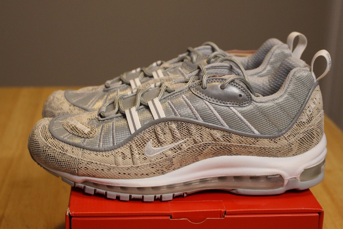 2016 Supreme Snakeskin Nike Air Max 98 844694-100 Size 10 DS
