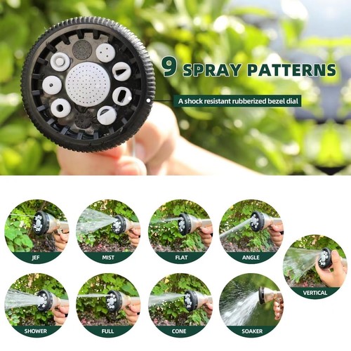 9-Pattern Heavy Duty Garden Hose Nozzle High Pressure Car & Pet Sprayer Water... - Picture 3 of 7