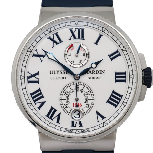2010s Mint Ulysse Nardin 1183-122-3/40 Marine 45mm Steel White...