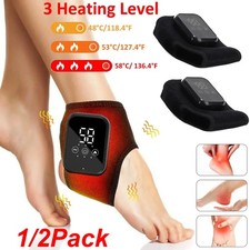 Electric Foot Ankle Massager Pain Relief 3 Modes Vibration Infrared Hot Compress