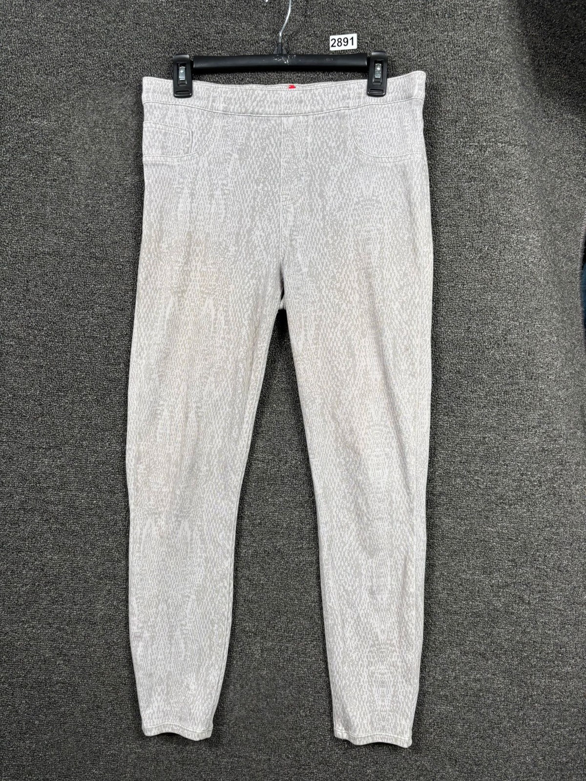 Spanx Pants Womens Large Gray Patterned Pull On J… - image 1