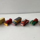 6 Vintage Matchbox Vehicles Trailer Dozer, 2) Lorries 2) Mobile Cranes By Lesney