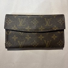 Vintage Louis Vuitton Monogram French Co Trifold Wallet Checkbook Holder USA