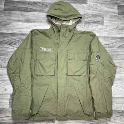 Vintage Burton Ski Snowboard Jacket Mens M Green Windbreaker Hood Outdoor Y2K