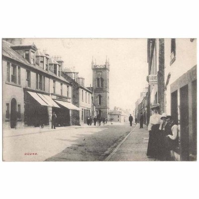 Doune Perthshire, frühe Ansicht der Main Street Postkarte, gestempelt 1904