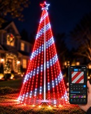 Aoycocr 12FT Smart 3D RGB Animated Outdoor Christmas Cone Tree 12FT,