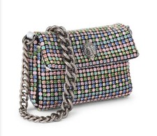 Rare👜Kurt Geiger Kensington Mini Party X- Body Multi-Col Crystals Bag NEW
