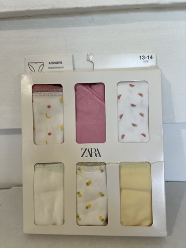 Lot of 6 NIB Zara Girls Underwear Briefs Size 13 14 years new y189k - Picture 4 of 12