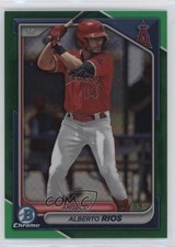 2024 Bowman Chrome Prospects Green Refractor /99 Alberto Rios #BCP-98 sc2