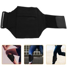 2Pcs Adjustable Running Leg Bag Non Slip Gym Phone Holder Black Fitness Leg Band