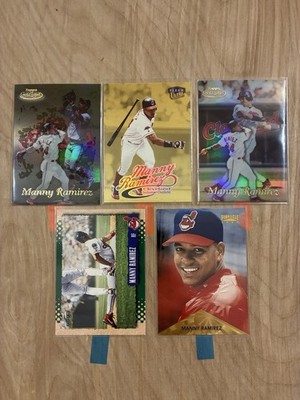 Manny Ramirez Lot Of (5) Baseball Cards Topps Gold Fleer Ultra Cleveland