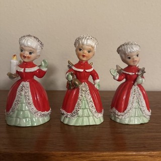 Vintage Napco Angels Spaghetti & Gold Trim 1950s Set Of 3 Excellent Condition ￼