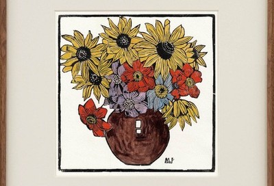 Australian Wildflower Painting Flower Margaret Preston Art Deco still life
