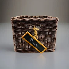 RARE Pottery Barn Kids Sabrina Dark Brown Basket 12” x 12” x 9” Size Large SEE