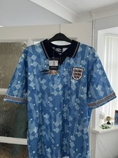 England 1990 Blue Away Shirt Size Large - Retro BNWT