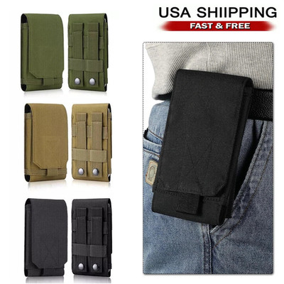 Tactical Molle Cell Phone Pouch Army Holster Case Waist Pouch Bag for Smartphone