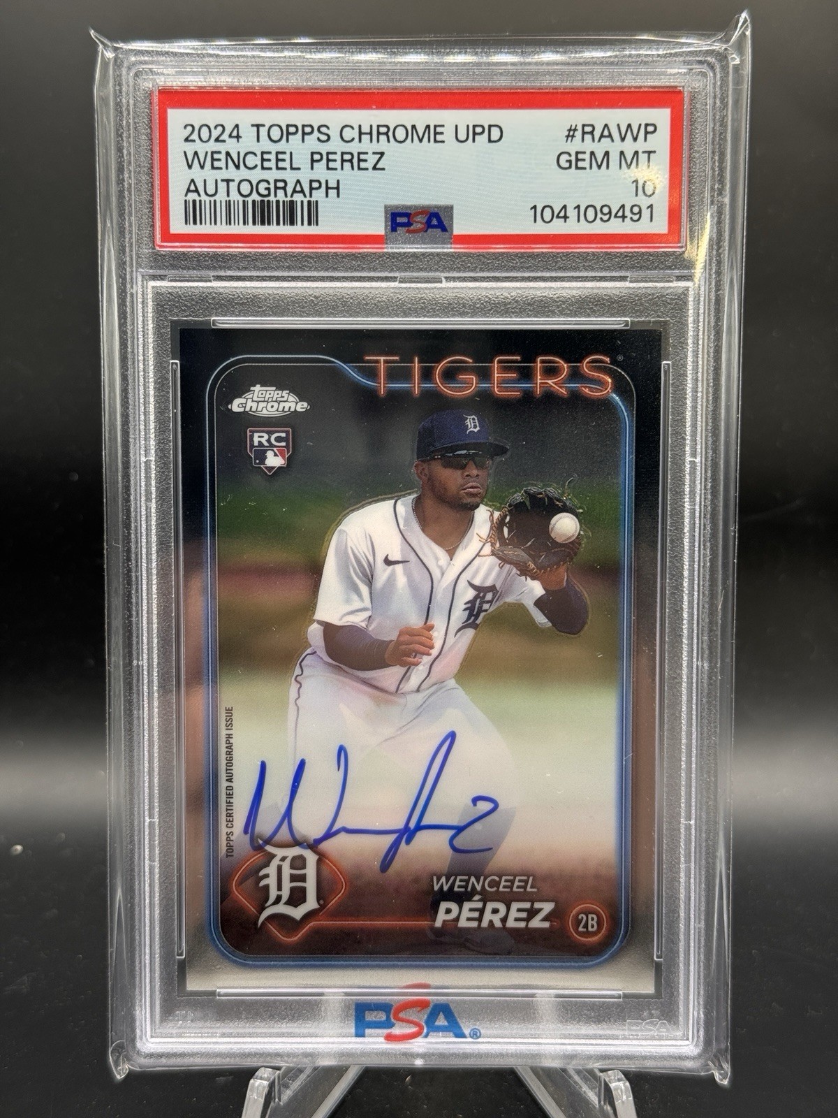 2024 Topps Chrome Update Wenceel Perez Auto RC Rookie #RA-WP Tigers PSA 10