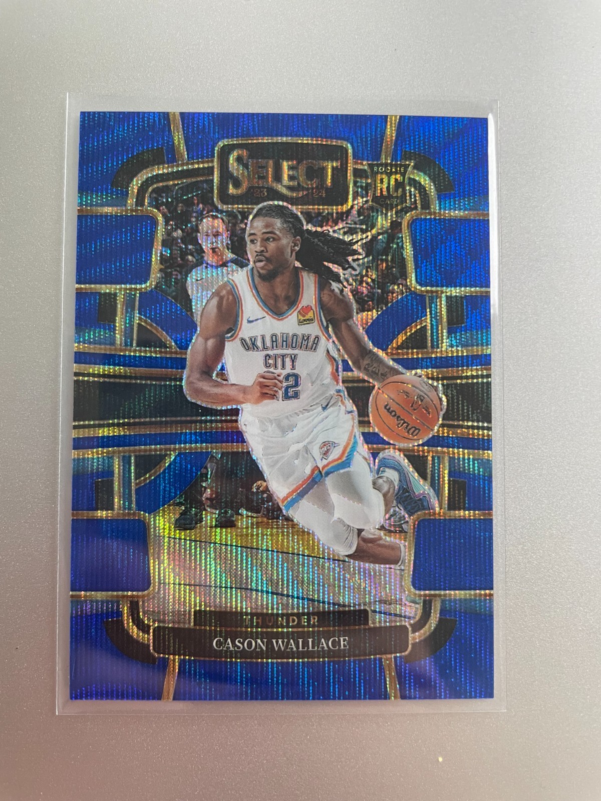2023-24 Panini Select - Concourse Cason Wallace #88 Blue Wave Prizm 09/75 (RC)