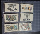 Mixed Themes Cancas Zipper Totes Lot of 6 — photo 2