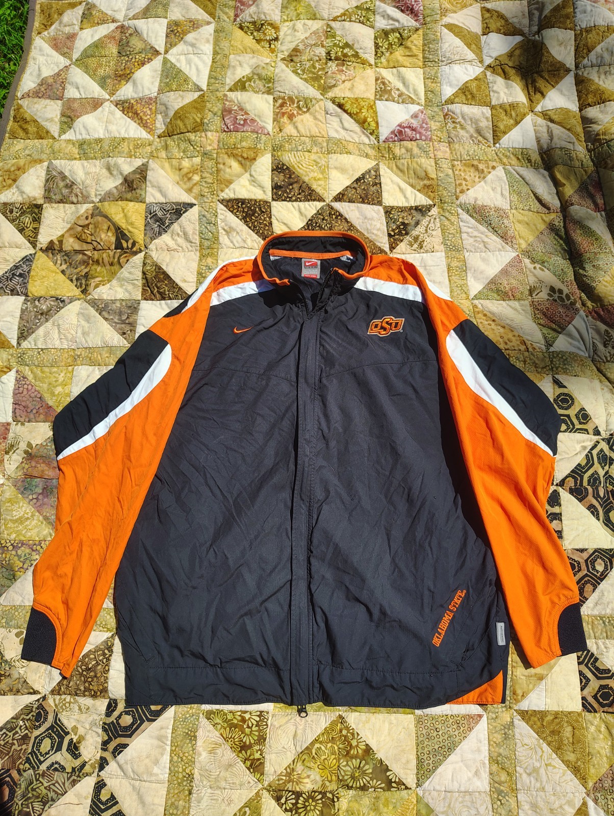 SACAI X NIKE Giacca Team Nike Oklahoma State Uomo XXL Nero Arancione Gear Vintage Y2K Nylon Zip