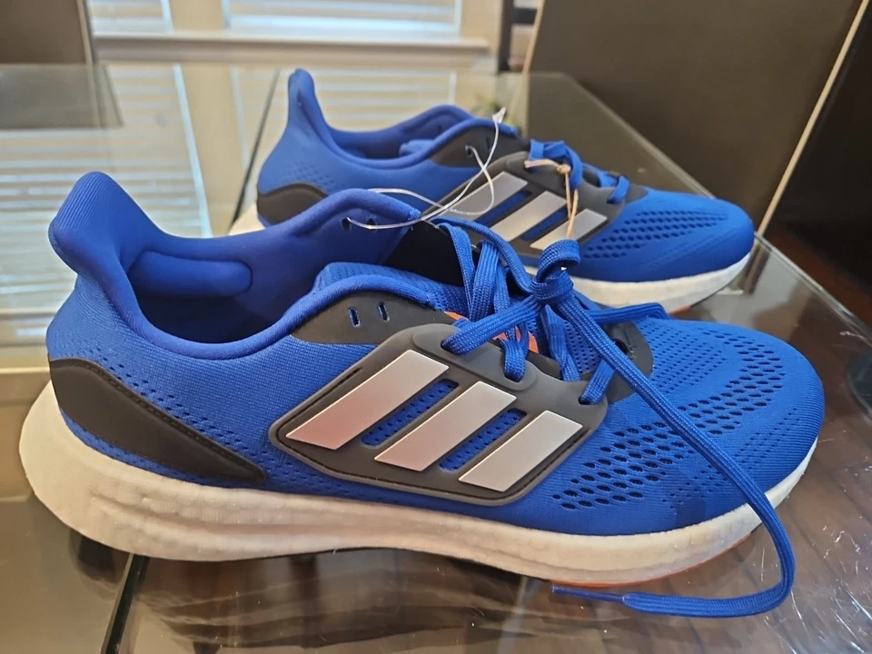 Adidas Pureboost 22 Mens Running Shoes Size 11 Royal Blue/Matte Silver/Core - Image 3 of 4