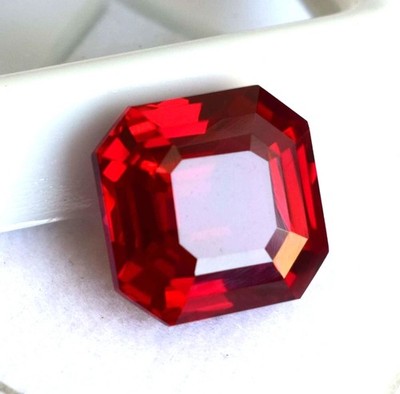 Radiant Cut Red Ruby Excellent 8.99 CT Dark Red Ruby Certified Loose Gemstone