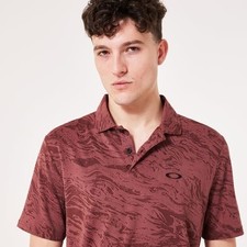 Oakley Duality Jacquard Polo Hydrolix moisture-wicking 4-way stretch fabric LG