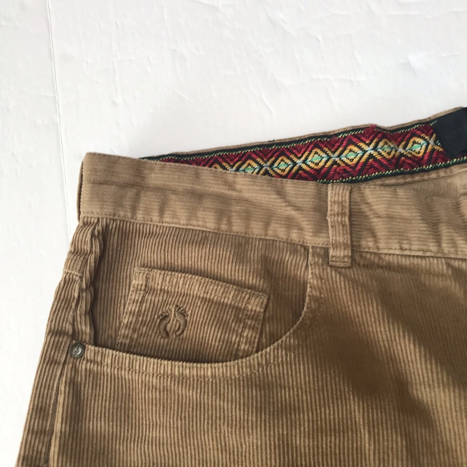 Pantalones Cortos De Colección Y2K Hang Ten Pana Dorados Para Hombres 38 Bronceados Surf Skate Grunge Surfer Foto 3 de 4