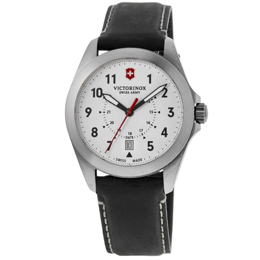 New Victorinox Swiss Army Heritage Quartz White Dial Black Men's