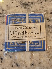Tibetan Windhorse Prayer Flag Garland Handmade In Nepal 2.5&rdquo; X 2.5&rdquo;
