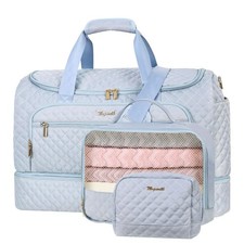 3PCS Weekender Bags for Women Large Overnight Bag Weekend Travel Duffel Bag C...