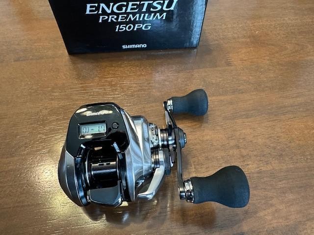 【未使用】SHIMANO ENGETSU PREMIUM 150PG Shimano Engetsu Premium 150PG Right Baitcasting Reel, Used