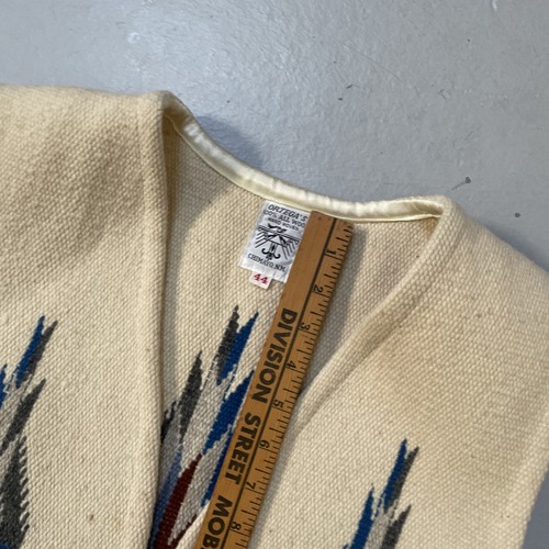 Vintage Ortegas Chimayo Hand Woven Wool Vest Pattern Native American Made USA 44 - Picture 4 of 11