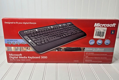 Microsoft Digital Media Keyboard 3000 Wired Model 1343 Brand New/Sealed