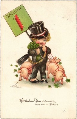 PC CHIMNEY SWEEPER HAPPY NEW YEAR (a73956)