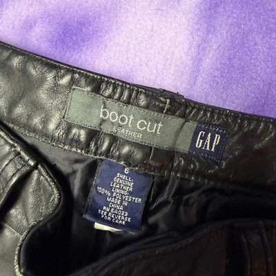 GAP vintage 90s Black genuine leather bootcut pants | eBay