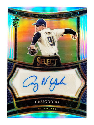2025 Panini Select CRAIG YOHO PRIZM REFRACTOR AUTO #SIG-CY MILWAUKEE BREWERS