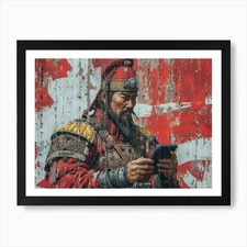 Genghis Khan's Urban Expedition: Co Framed Wall Art Poster Canvas Print Picture