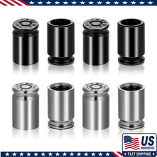 8 Pcs Bullet Valve Stem Caps Aluminum Alloy Dustproof Tire Air Stem Covers Cars